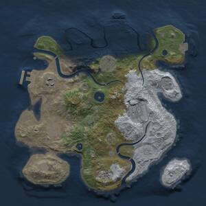 Thumbnail Rust Map: Procedural Map, Size: 3000, Seed: 97990507, 12 Monuments