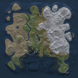 Thumbnail Rust Map: Procedural Map, Size: 4000, Seed: 125095579, 15 Monuments