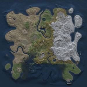 Thumbnail Rust Map: Procedural Map, Size: 4000, Seed: 41870780, 16 Monuments