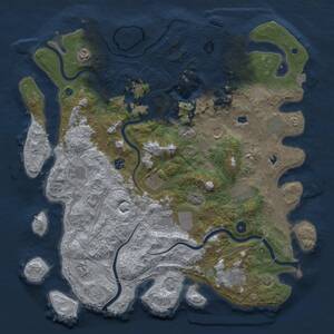 Thumbnail Rust Map: Procedural Map, Size: 4500, Seed: 119743431, 17 Monuments