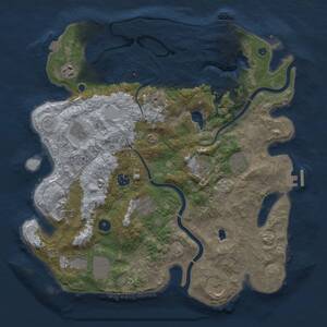 Thumbnail Rust Map: Procedural Map, Size: 4000, Seed: 17653422, 16 Monuments