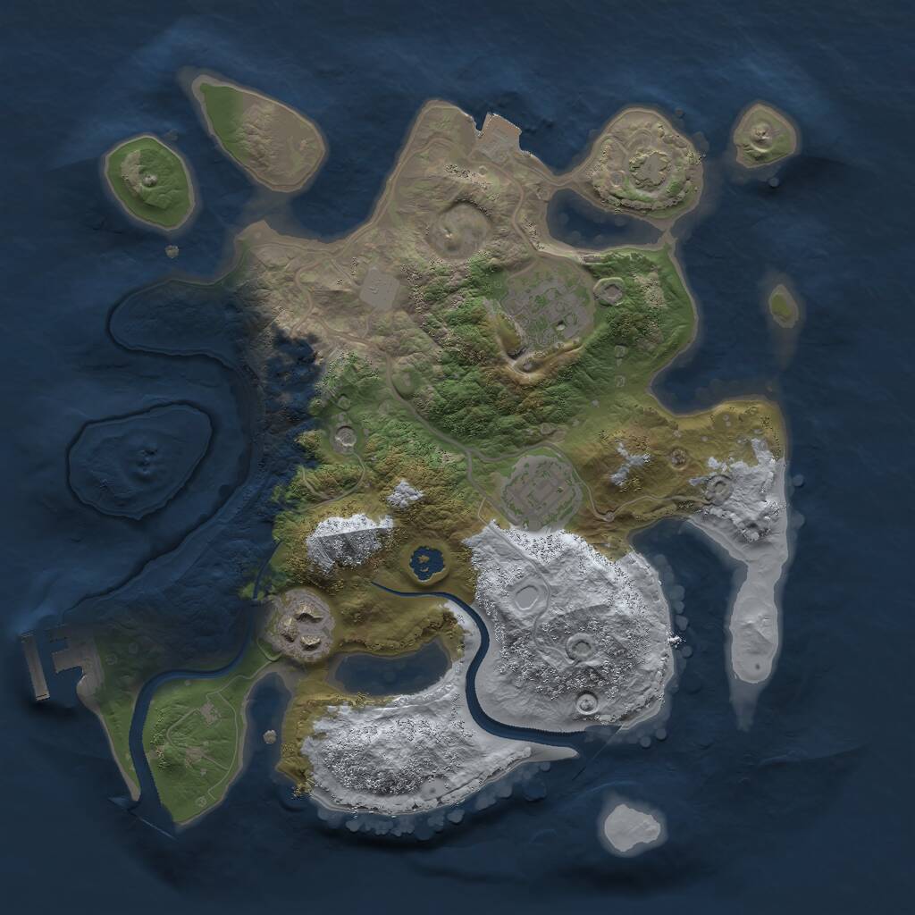 Rust Map: Procedural Map, Size: 2750, Seed: 960938071, 7 Monuments