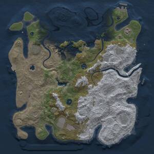 Thumbnail Rust Map: Procedural Map, Size: 4000, Seed: 1044220095, 17 Monuments