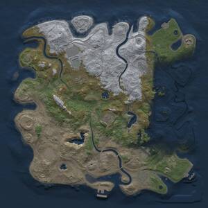 Thumbnail Rust Map: Procedural Map, Size: 4250, Seed: 1688350679, 17 Monuments