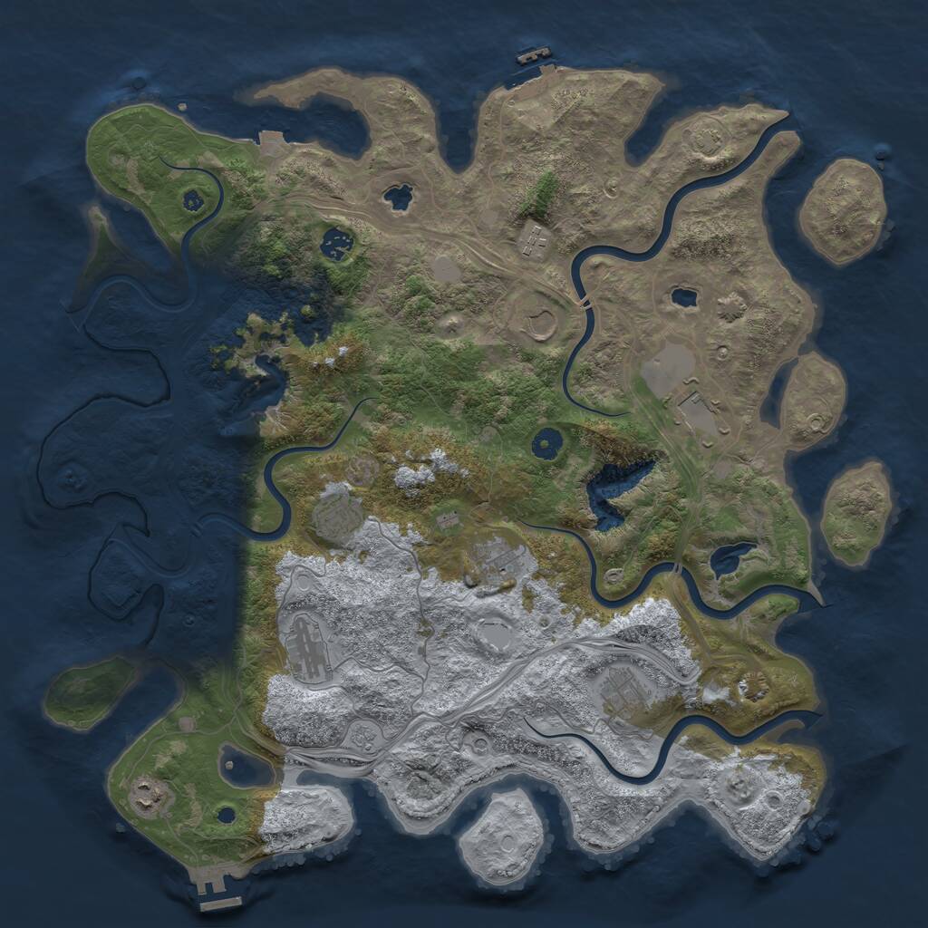 Rust Map: Procedural Map, Size: 4500, Seed: 7969654, 15 Monuments