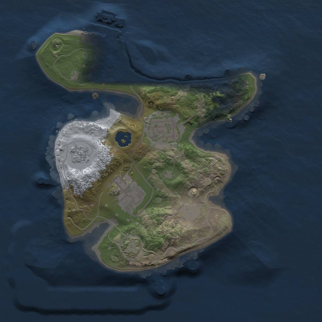 Rust Map: Procedural Map, Size: 2000, Seed: 45813, 6 Monuments