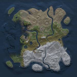 Thumbnail Rust Map: Procedural Map, Size: 3500, Seed: 749775828, 12 Monuments