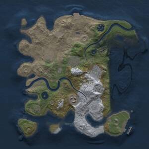 Thumbnail Rust Map: Procedural Map, Size: 3000, Seed: 12837, 12 Monuments