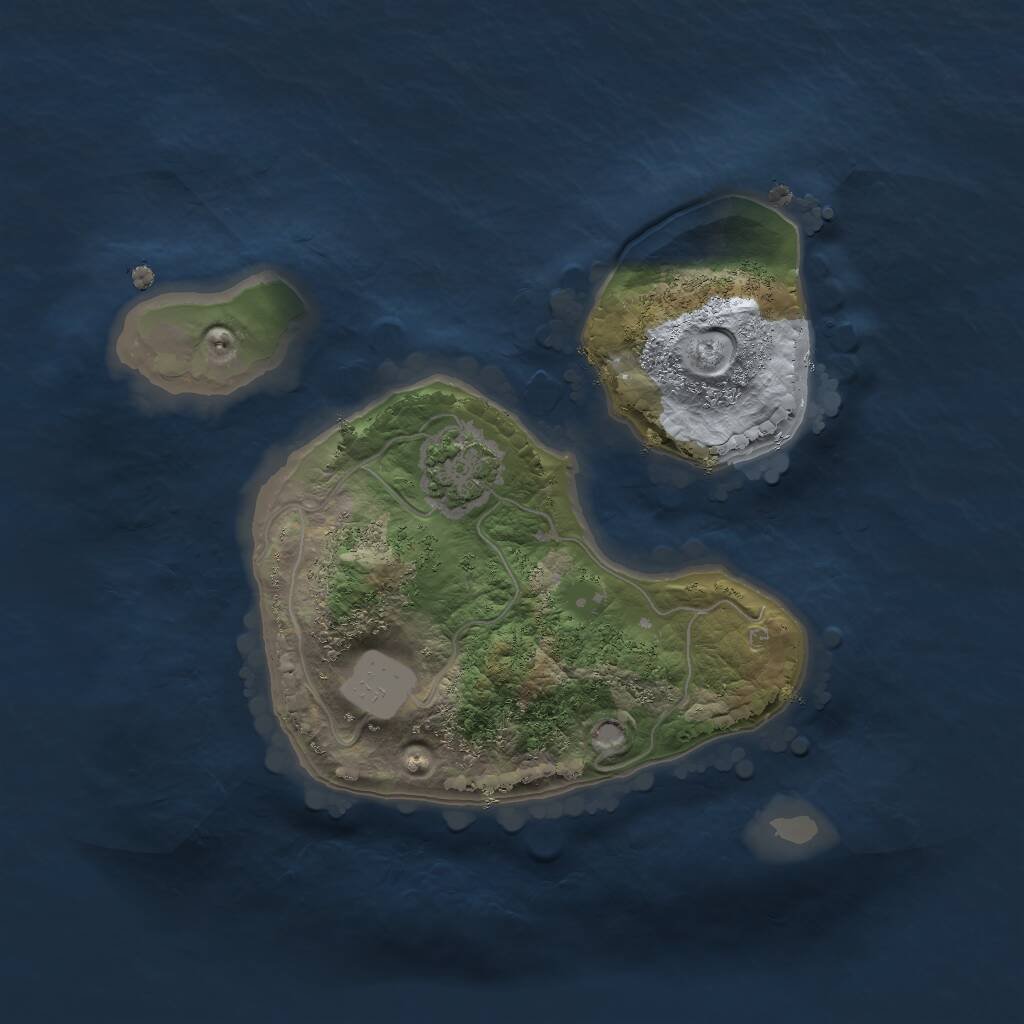 Rust Map: Procedural Map, Size: 1790, Seed: 1337, 2 Monuments