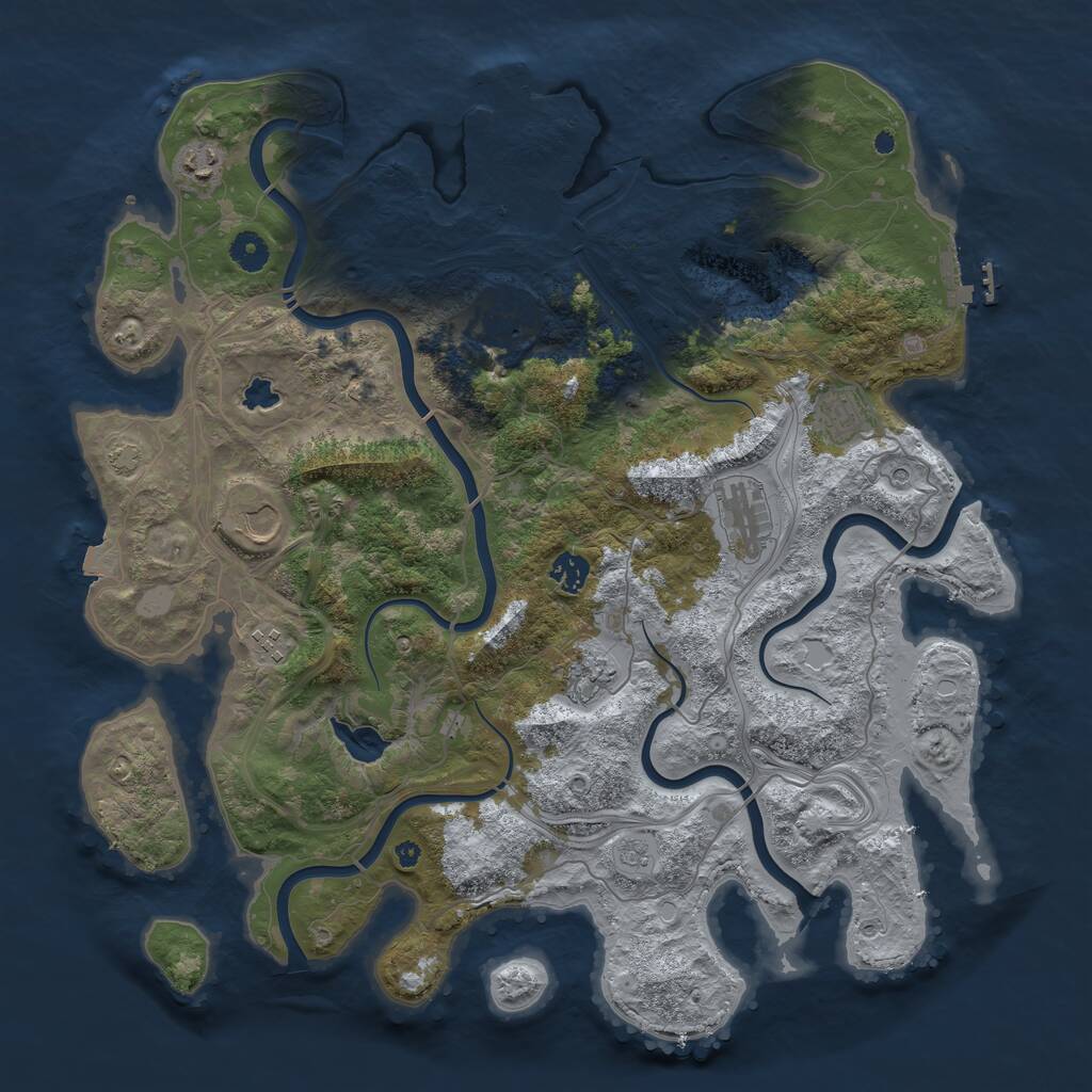 Rust Map: Procedural Map, Size: 4250, Seed: 972480314, 14 Monuments