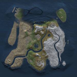 Thumbnail Rust Map: Procedural Map, Size: 2750, Seed: 1689501616, 8 Monuments