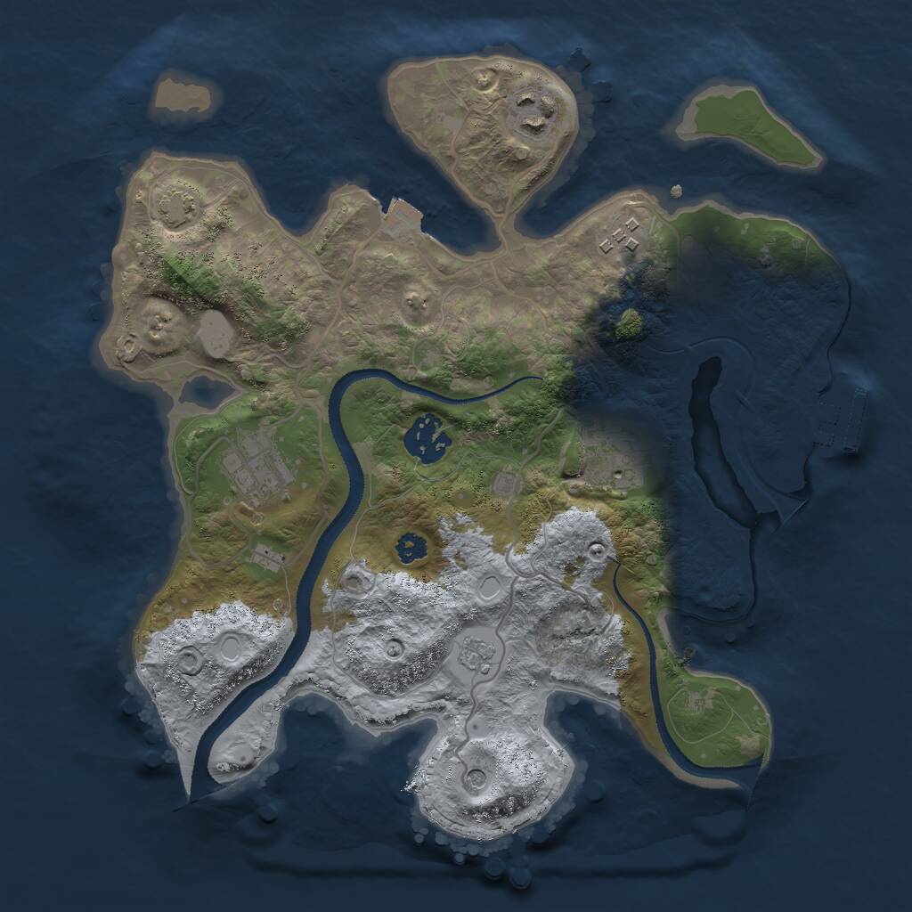 Rust Map: Procedural Map, Size: 3000, Seed: 1560803276, 10 Monuments