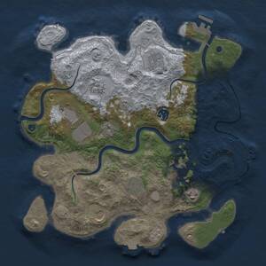 Thumbnail Rust Map: Procedural Map, Size: 3500, Seed: 902145, 15 Monuments