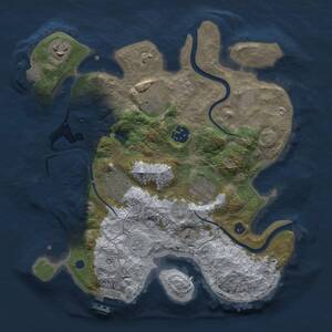 Thumbnail Rust Map: Procedural Map, Size: 3000, Seed: 1817835747, 12 Monuments