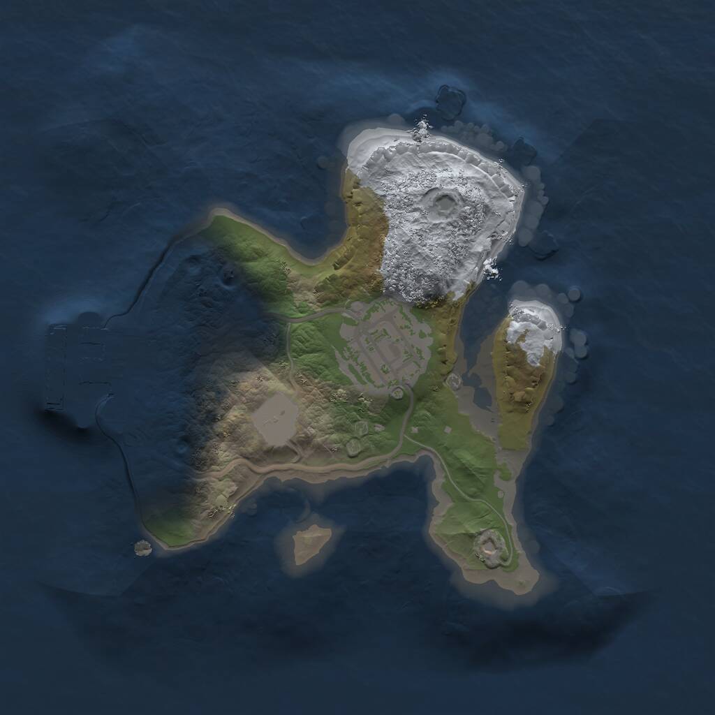 Rust Map: Procedural Map, Size: 1750, Seed: 601586175, 3 Monuments