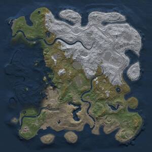 Thumbnail Rust Map: Procedural Map, Size: 4500, Seed: 1738014333, 18 Monuments