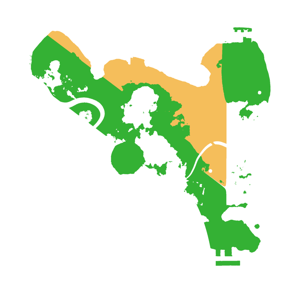 Biome Rust Map: Procedural Map, Size: 2500, Seed: 923129274