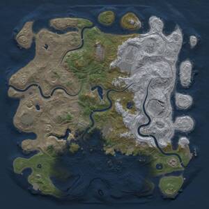 Thumbnail Rust Map: Procedural Map, Size: 4500, Seed: 2093481005, 17 Monuments