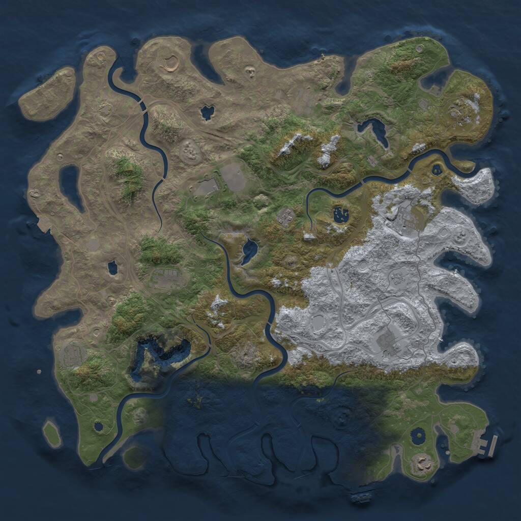 Rust Map: Procedural Map, Size: 4800, Seed: 1562561921, 17 Monuments
