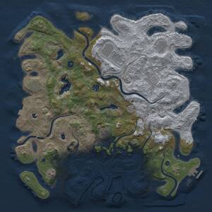 Thumbnail Rust Map: Procedural Map, Size: 4500, Seed: 1539618323, 12 Monuments