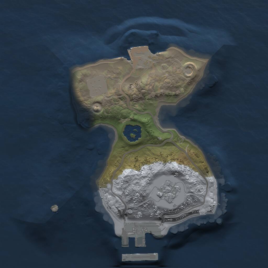 Rust Map: Procedural Map, Size: 1500, Seed: 540124843, 3 Monuments