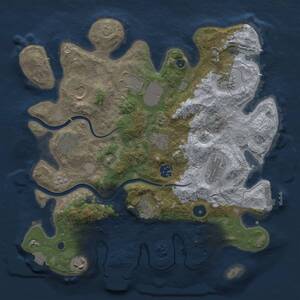 Thumbnail Rust Map: Procedural Map, Size: 3500, Seed: 391259318, 16 Monuments