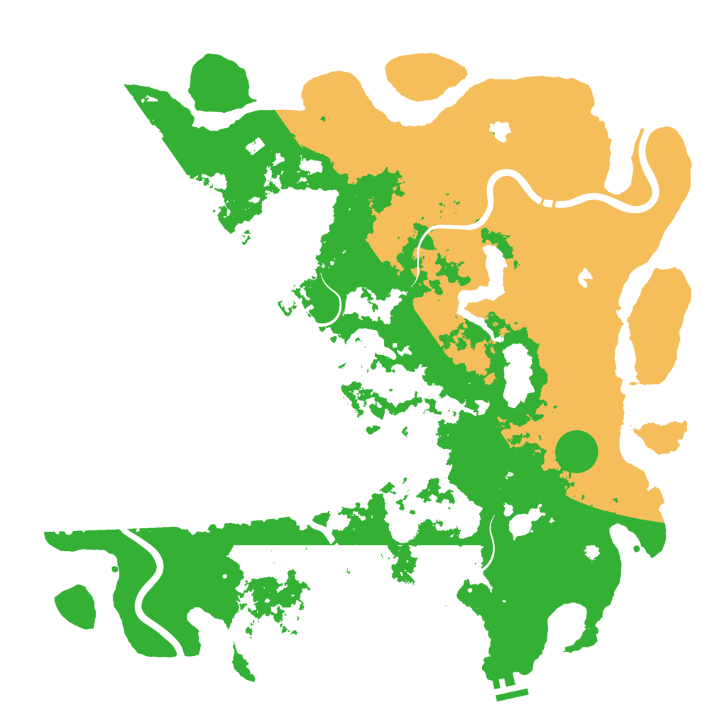 Biome Rust Map: Procedural Map, Size: 4500, Seed: 76457667