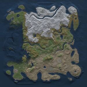 Thumbnail Rust Map: Procedural Map, Size: 4500, Seed: 347659514, 16 Monuments