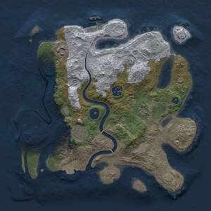 Thumbnail Rust Map: Procedural Map, Size: 3000, Seed: 67796, 10 Monuments