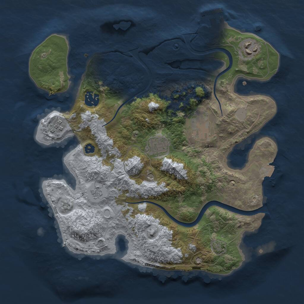 Rust Map: Procedural Map, Size: 3000, Seed: 22162014, 10 Monuments