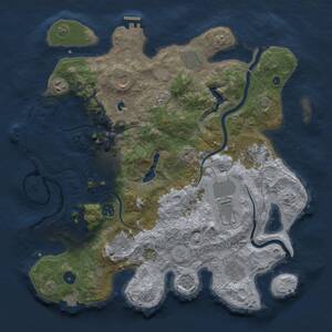 Thumbnail Rust Map: Procedural Map, Size: 4000, Seed: 1305990555, 16 Monuments