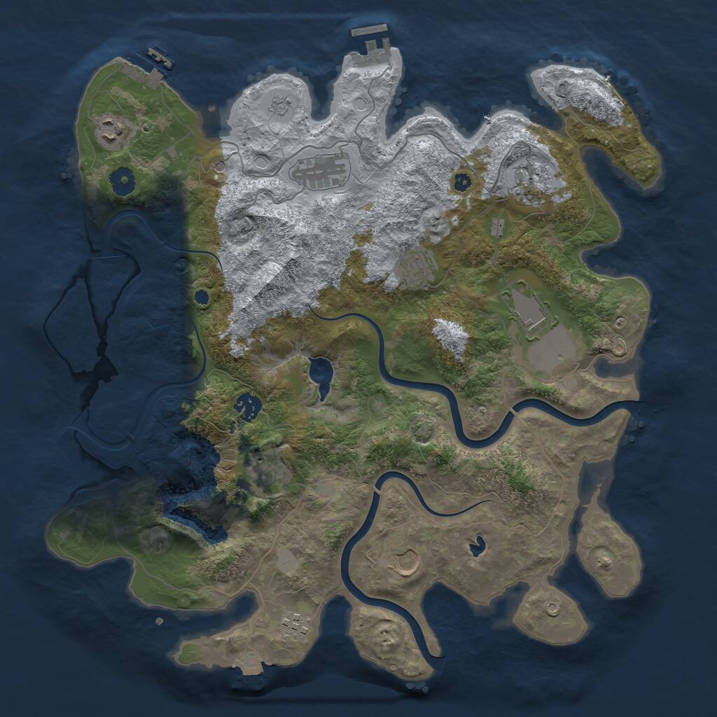 Rust Map: Procedural Map, Size: 4000, Seed: 1362716820, 15 Monuments