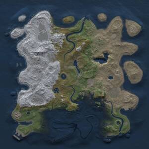 Thumbnail Rust Map: Procedural Map, Size: 4000, Seed: 1302397405, 15 Monuments