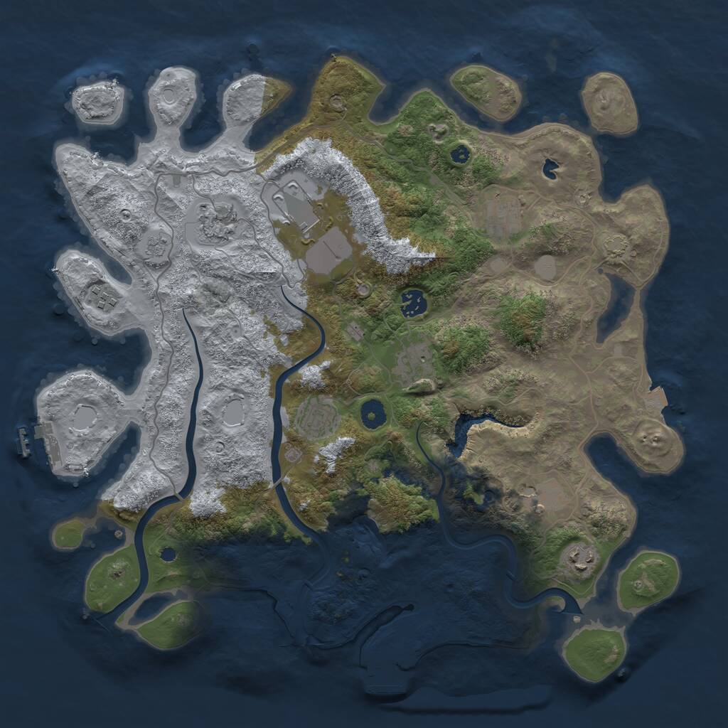 Rust Map: Procedural Map, Size: 4000, Seed: 796262090, 15 Monuments