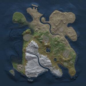 Thumbnail Rust Map: Procedural Map, Size: 2800, Seed: 1001413227, 12 Monuments