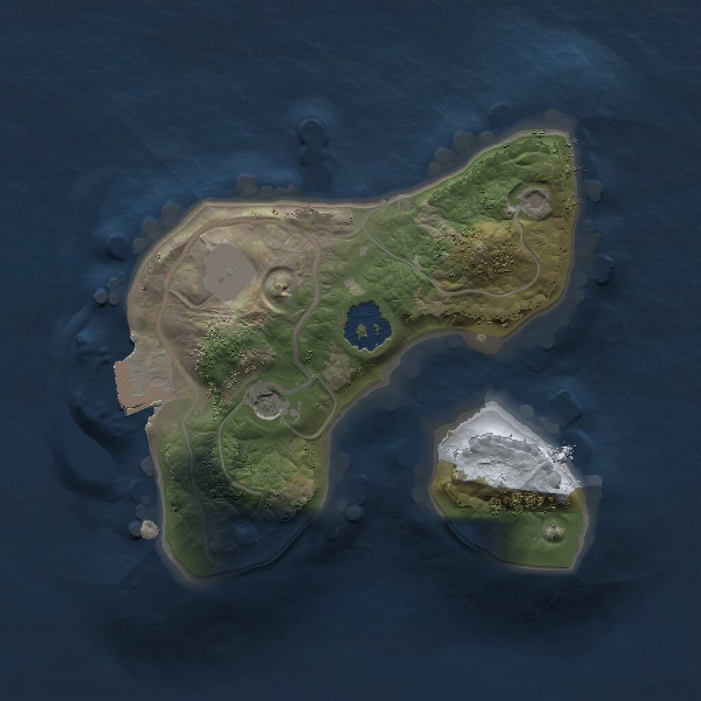 Rust Map: Procedural Map, Size: 1500, Seed: 1449881993, 2 Monuments