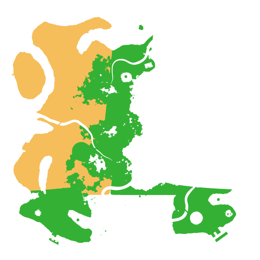 Biome Rust Map: Procedural Map, Size: 3700, Seed: 501483684
