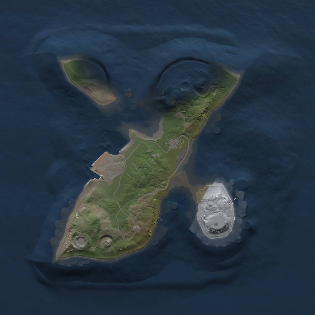 Rust Map: Procedural Map, Size: 1500, Seed: 42387, 1 Monuments