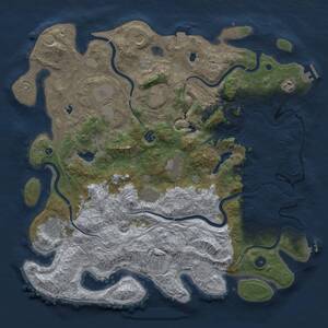 Thumbnail Rust Map: Procedural Map, Size: 4500, Seed: 7598210, 16 Monuments