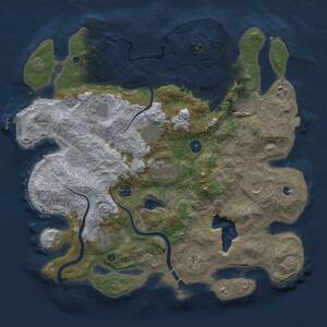 Thumbnail Rust Map: Procedural Map, Size: 4000, Seed: 1934985574, 16 Monuments