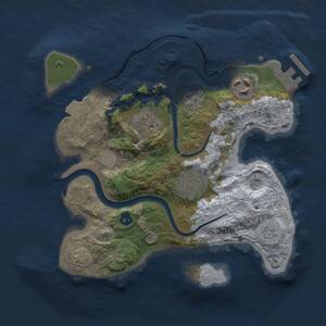Thumbnail Rust Map: Procedural Map, Size: 2500, Seed: 1462175196, 9 Monuments