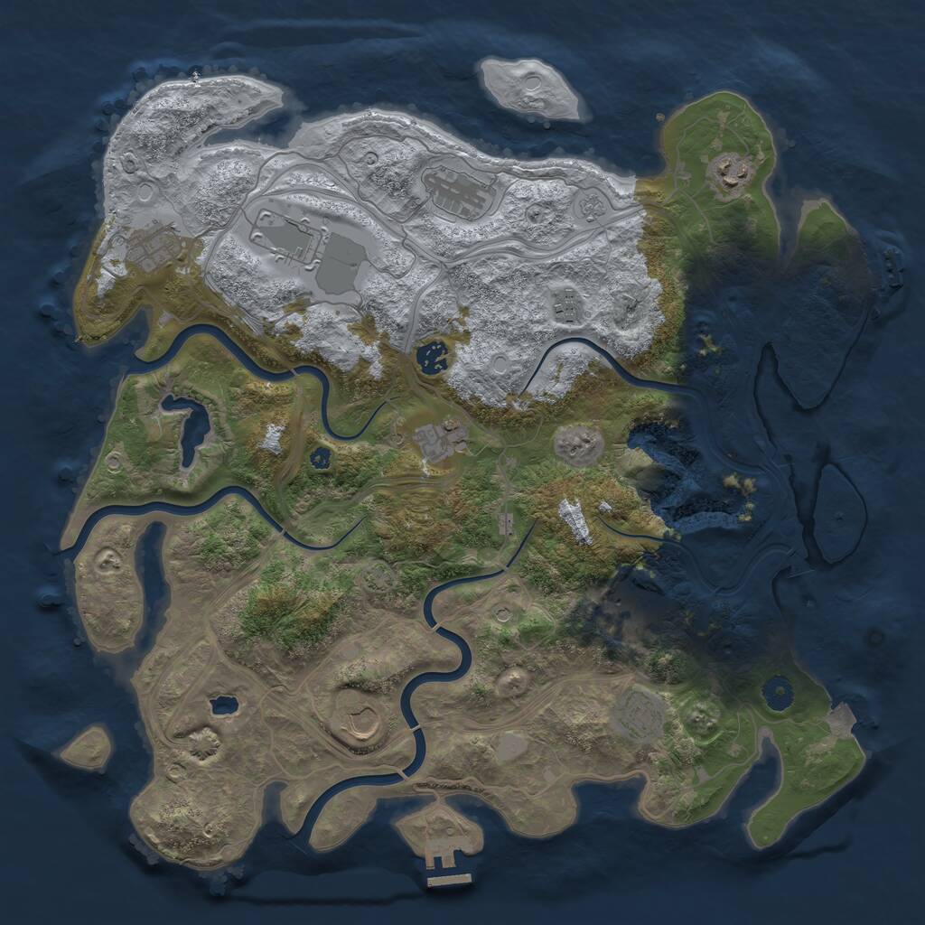 Rust Map: Procedural Map, Size: 4250, Seed: 5012026, 16 Monuments