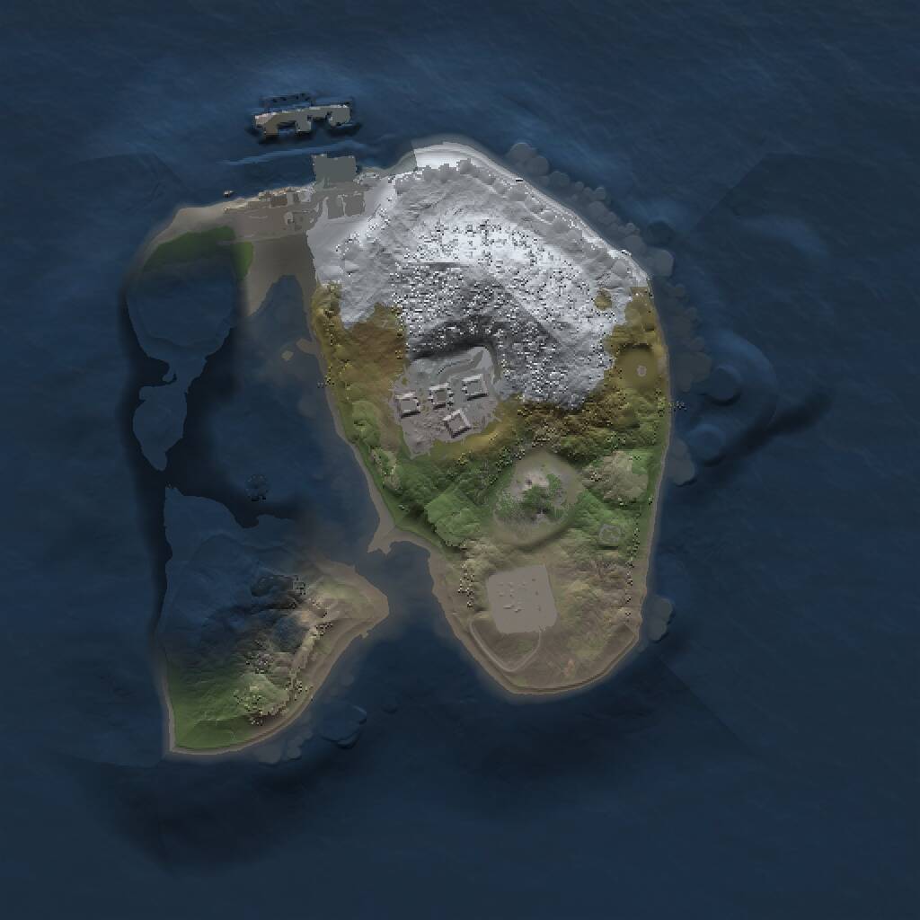 Rust Map: Procedural Map, Size: 1500, Seed: 376967971, 3 Monuments