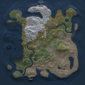 Thumbnail Rust Map: Procedural Map, Size: 3700, Seed: 936627891, 15 Monuments