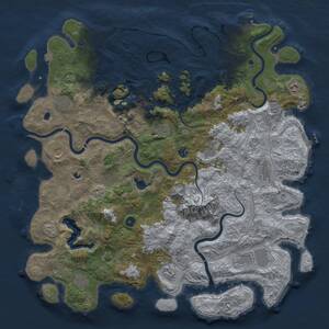 Thumbnail Rust Map: Procedural Map, Size: 5000, Seed: 137338091, 17 Monuments