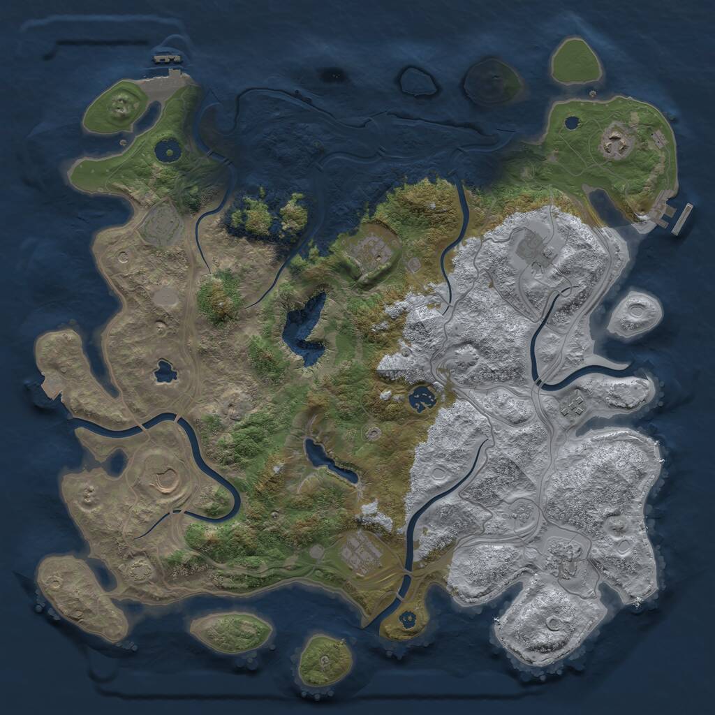 Rust Map: Procedural Map, Size: 4250, Seed: 1067188287, 15 Monuments