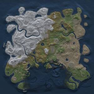 Thumbnail Rust Map: Procedural Map, Size: 4500, Seed: 2018749588, 17 Monuments