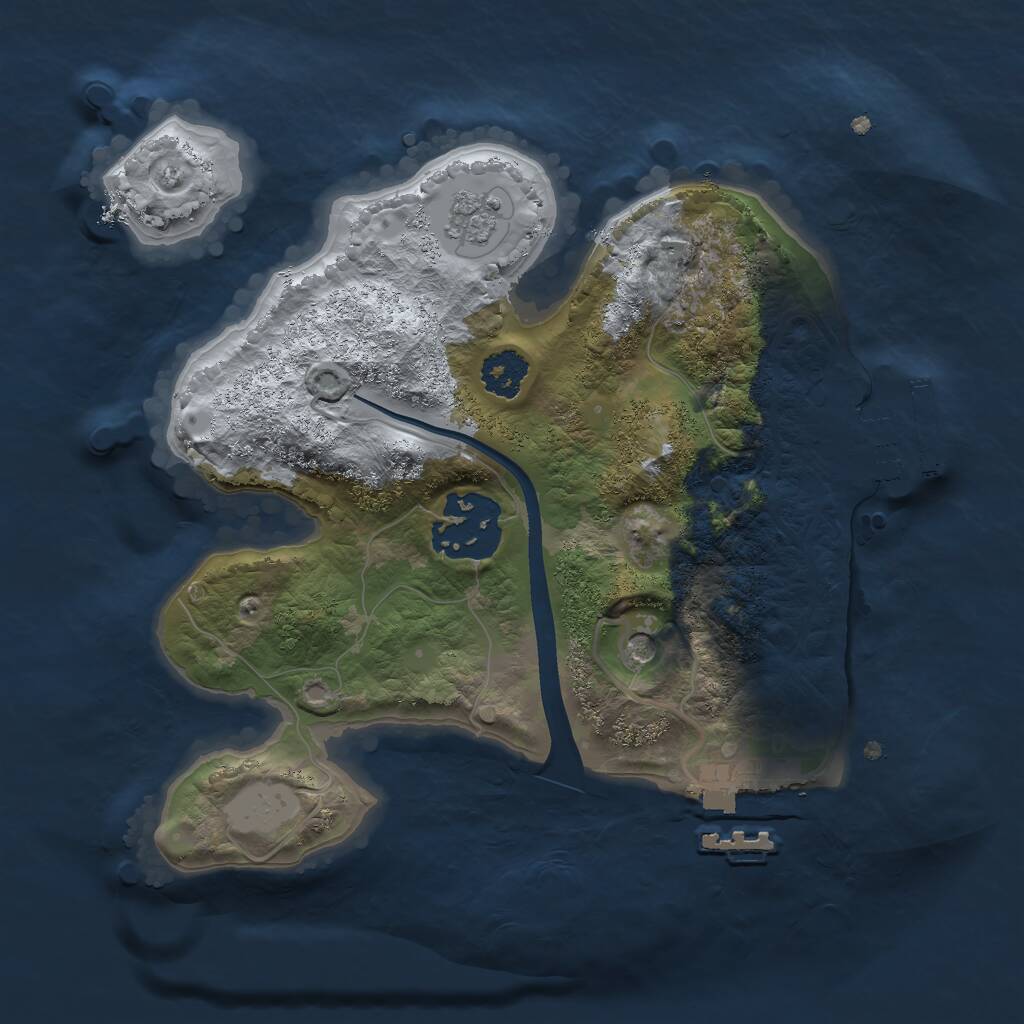 Rust Map: Procedural Map, Size: 2200, Seed: 11000, 6 Monuments