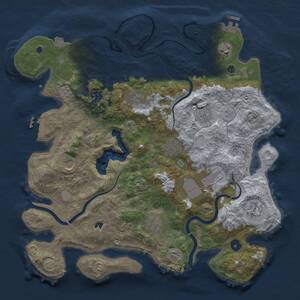 Thumbnail Rust Map: Procedural Map, Size: 4000, Seed: 1545688224, 16 Monuments