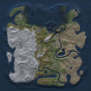 Thumbnail Rust Map: Procedural Map, Size: 4000, Seed: 1627753258, 17 Monuments